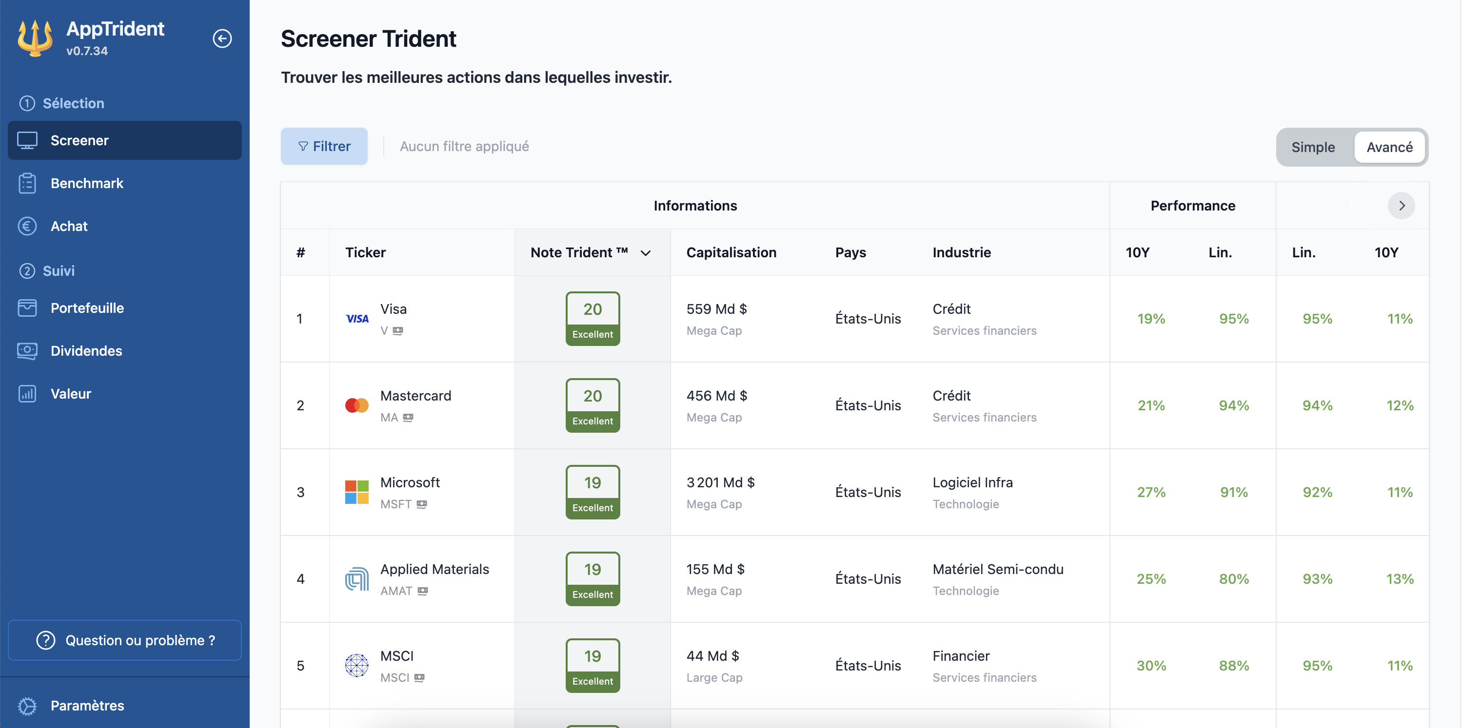 App Trident screenshot